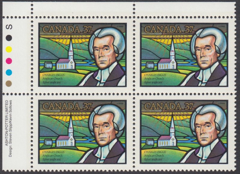 Canada - #1226 Charles Inglis Plate Block - MNH