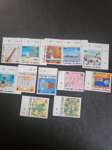 Stamps Cayman Islands Scott #722-33 never hinged