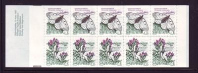 Sweden Sc 1624a 1987 Flowers stamp bklt pane mint NH