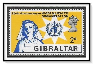 Gibraltar #213 WHO Anniversary MH