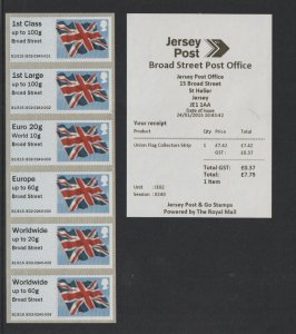 Jersey 2015 - Post & Go - Union Flag with Broad Street o/p  B1JE15 JE02