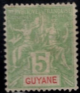 French Guiana Scott 36  Perf 14x13.5 MH*