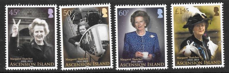 ASCENSION SG1172/5 2013 MARGARET THATCHER MNH 