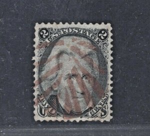 #87 Used Fancy Brown Leaf Cancel Scarce Color Striking Appearance  (JH 7/23)