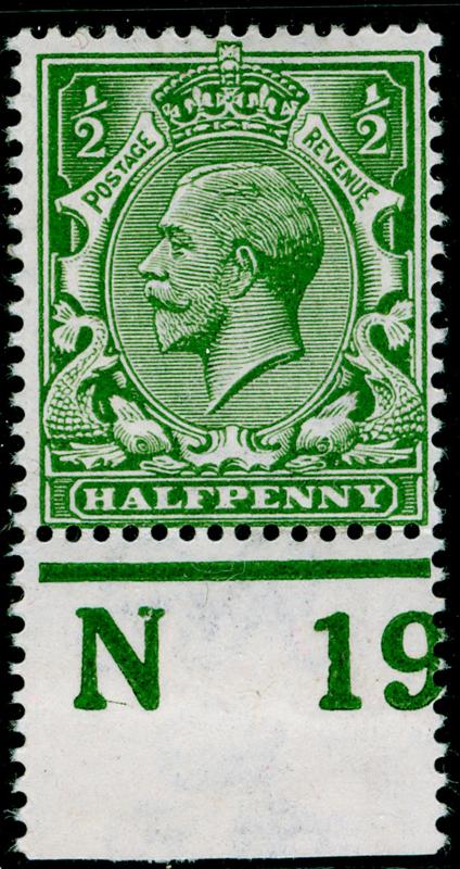 SG351 SPEC N14(12), ½d olive-green, NH MINT. Cat £175. CONTROL N19 PERF.