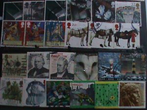 GREAT BRITAIN STAMP: ENGLAND 125 DIFFERENT PICTORIAL  IN 3 PAGES. CATALOG $30+++