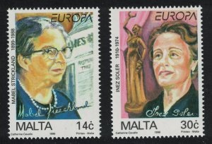 Malta Europa Famous Women 2v 1996 MNH SG#1016-1017