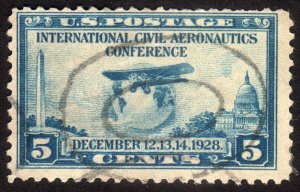 1928, US 5c, Airliner Ryan Brougham B-5, Used, Sc 650