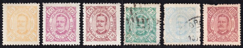 Angola Scott 25-26, 27a, 29c, 30b, 33 (1893-94) Mint/Used H F-VF, CV $43.50 C 