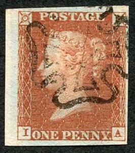 1841 Penny Red (IA) Plate 33 Superb Four Margin