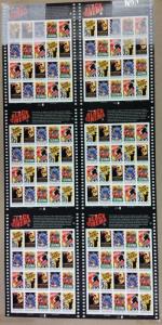 4336-40 Black Cinema, uncut press sheet of 120 42¢ stamps, 2008, $50.40 face