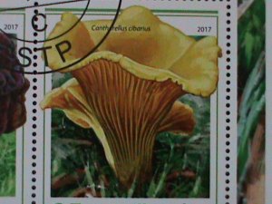 ​ST. THOMAS- 2017- LOVELY BEAUTIFUL MUSHROOMS-CTO-LARGE SHEET VF LAST ONE
