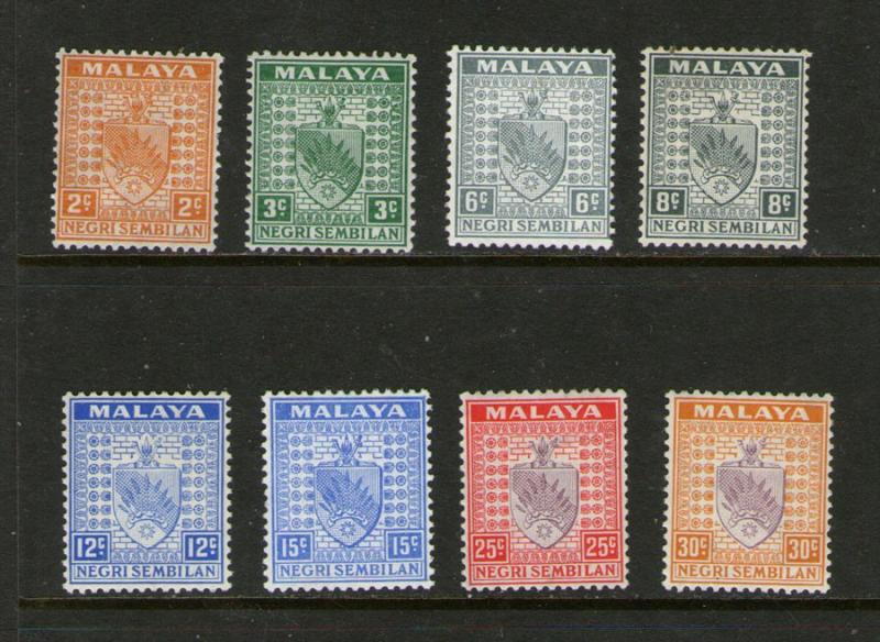 Malaya Negri Sambilan 1935 SG 23,24a,28,29,31,32-34 MH