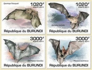 BURUNDI 2011 - Bats M/S. Official issues.