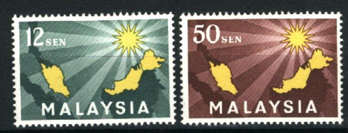 Malaysia #2-3  Mint NH VF 1963 PD