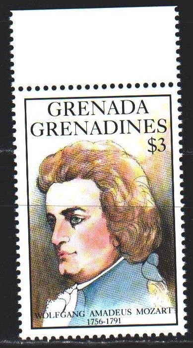 Saint Vincent and the Grenadines. 1992. 1648. Mozart, composer. MNH.