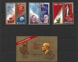 RUSSIA - 1981 SOVIET SPACE FLIGHTS - SCOTT 4925 TO 4928 - USED