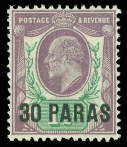 British Levant 1911 KEVII 30pa on 1½d slate-purple & green superb MNH. SG 29a.