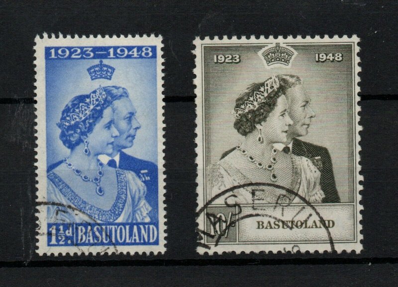 Basutoland 1948 KGVI Silver Wedding very fine used SG36-37 WS23687