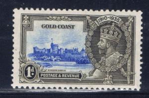 Gold Coast 108 Hinged 1935 KGV Silver Jubilee 