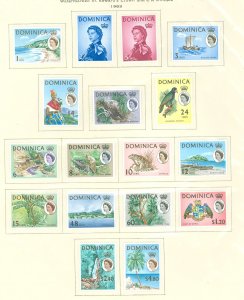 Dominica #164-180 Unused Single (Complete Set) (Queen)