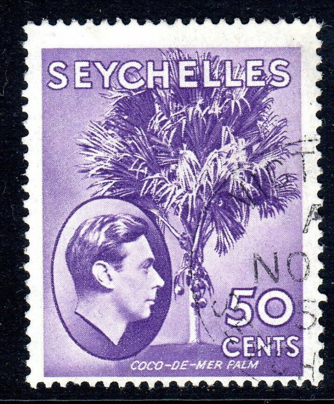  SEYCHELLES-- 1938- sg144  -  50 cents  -  - used -     