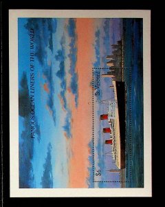 St. Vincent Sc 1181 MNH S/S of 1989 - Liner Queen Mary Pasenger Ship