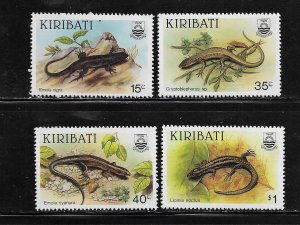 Kiribati 491-494 (4) set MNH 1987 Lizard type