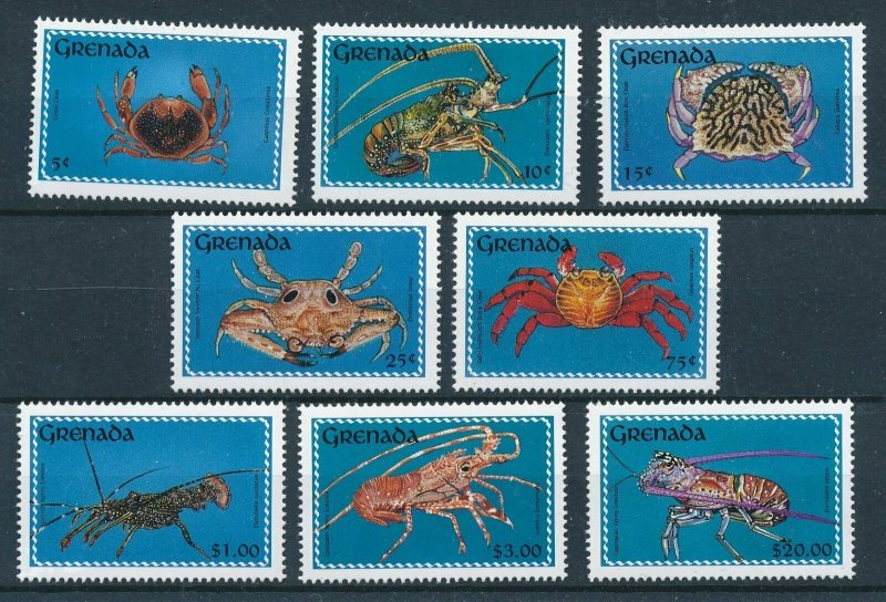 [109129] Grenada 1990 Marine life crabs lobsters  MNH