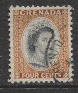 Grenada -Scott 175 -  QEII - Definitive Issue -1953 - VFU - Single 4c Stamp