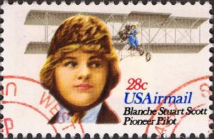 US Used 28 cent Scott# C99 First Woman Pilot VF