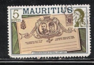 MAURITIUS Scott # 460 Used - QEII & Postal Card