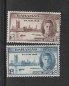 BAHAMAS #130-131 PEACE ISSUE MINT VF LH O.G bb