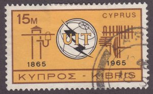 Cyprus 257 ITU Emblem 1965