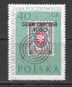 Poland 934 MNH Stamp Day cpl.  issue X 20, f-vf. 2022 CV $ 20.00