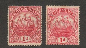 Bermuda 42 Mint Hinged, 42a Used