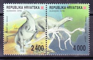 Croatia 1994 2400d DINOSAURS from Istria VF/NH(**)