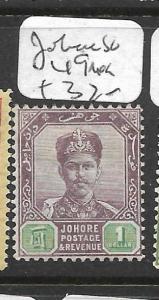 MALAYA JOHORE  (P0601B) $1.00 SG 49  MOG