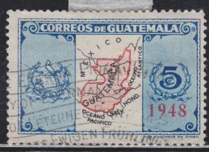 Guatemala 324 Map of Guatemala 1948