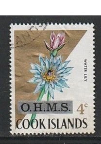 1975 Cook Islands - Sc O4 - used VF - 1 single - Flower Overprint