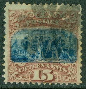 USA : 1869. Scott #118 Used. Nice stamp. Catalog $850.00.