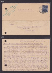 GERMANY 1922, Postcard from Offenburg
