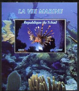 Chad 2015 Marine Life #1 perf deluxe sheet unmounted mint