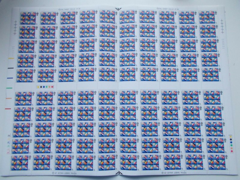 GB 1979 European Elections in Complete Sheets of 100 Folded into 4 Cat £145 U/M