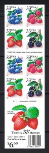 U.S. #3297d MINT, NH FRUIT BERRIES BOOKLET PANE
