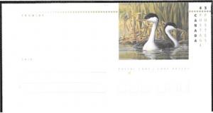 Canada MNH Prestamped Envelope.  Western Grebe.