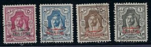 JORDAN PALESTINE 1948 KING ABDULLAH HIGH VALUE TO 1 DINAR USED