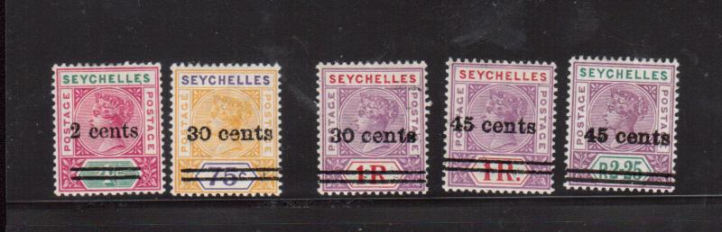 Seychelles #33 - #37 Very Fine Mint Original Gum Hinged Set