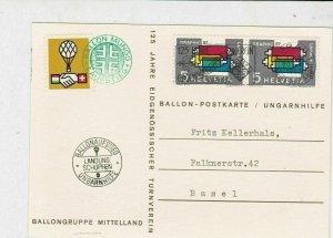 balloon post stamps cover  ref 18777