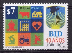 URUGUAY Sc #1820 MNH Stamp Inter American development bank 40th anniversary